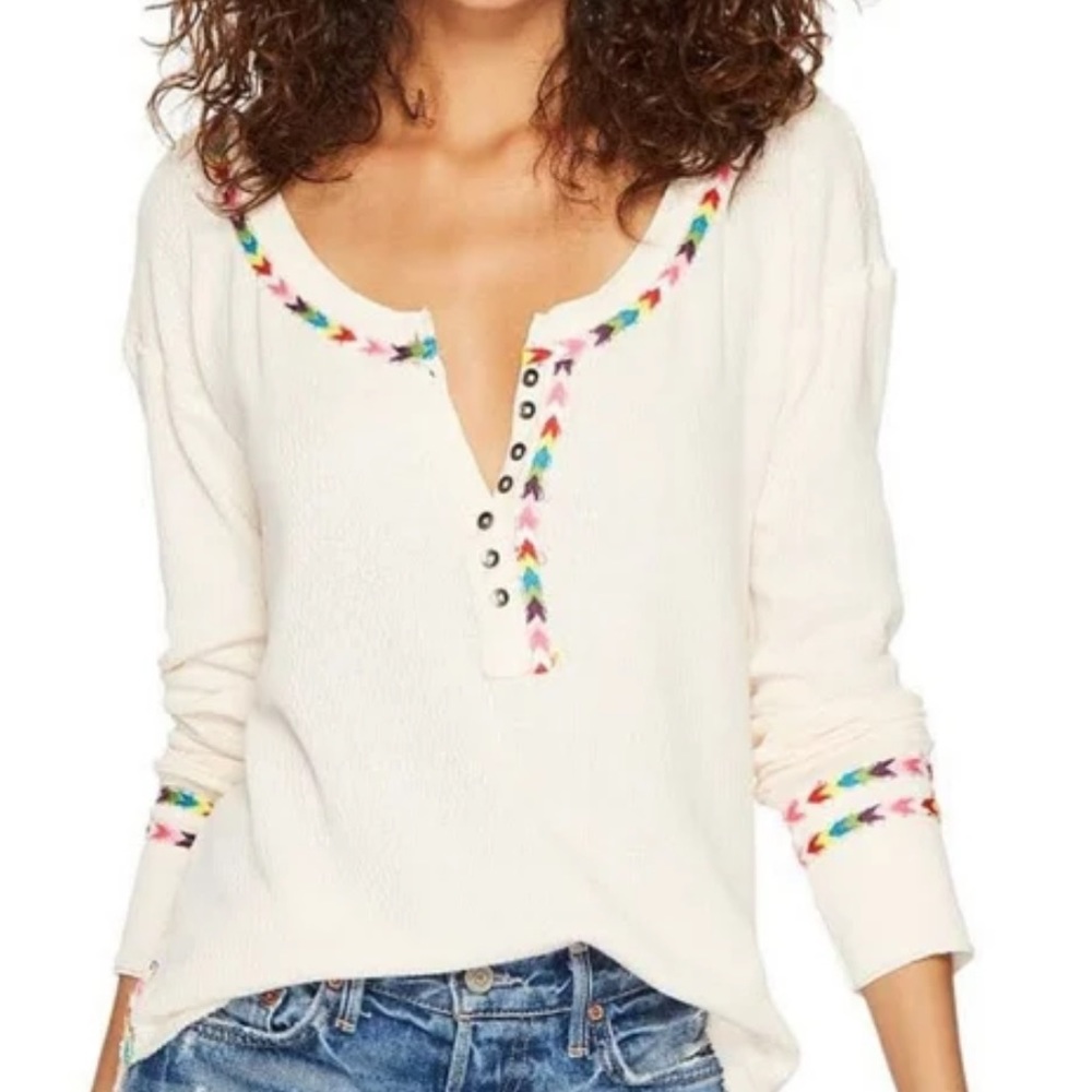 Free people waffle top